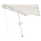 vidaXL Toldo de pie retráctil manual crema 450x300 cm