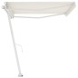 vidaXL Toldo de pie retráctil manual crema 450x300 cm