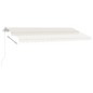vidaXL Toldo de pie retráctil manual crema 450x300 cm