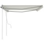 vidaXL Toldo retráctil manual con postes crema 4,5x3 m vidaXL Toldo retráctil manual con postes crema 4,5x3 m