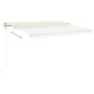 vidaXL Toldo retráctil manual con postes crema 4,5x3 m vidaXL Toldo retráctil manual con postes crema 4,5x3 m