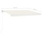 vidaXL Toldo retráctil manual con postes crema 4,5x3 m vidaXL Toldo retráctil manual con postes crema 4,5x3 m
