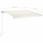 vidaXL Toldo retráctil manual crema 350x250 cm vidaXL Toldo retráctil manual crema 350x250 cm