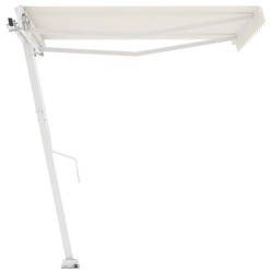 vidaXL Toldo de pie manual retráctil crema 350x250 cm