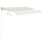 vidaXL Toldo retráctil manual con postes crema 3,5x2,5 m vidaXL Toldo retráctil manual con postes crema 3,5x2,5 m