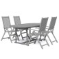 vidaXL Juego de comedor de jardín 5 piezas madera maciza de acacia vidaXL Juego de comedor de jardín 5 piezas madera maciza de acacia