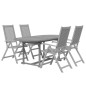 vidaXL Juego de comedor de jardín 5 piezas madera maciza de acacia vidaXL Juego de comedor de jardín 5 piezas madera maciza de acacia