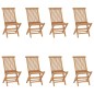 vidaXL Sillas de jardín plegables 8 unidades madera maciza de teca vidaXL Sillas de jardín plegables 8 unidades madera maciza de teca