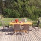 vidaXL Set de comedor de jardín de 7 piezas ratán sintético marrón vidaXL Set de comedor de jardín de 7 piezas ratán sintético marrón