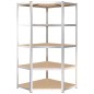 vidaXL Estantería 5 niveles 4 uds acero madera contrachapada plateado vidaXL Estantería 5 niveles 4 uds acero madera contrachapada plateado