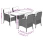 vidaXL Set de muebles jardín 5 pzas con cojines ratán sintético negro vidaXL Set de muebles jardín 5 pzas con cojines ratán sintético negro