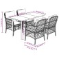 vidaXL Set comedor de jardín 5 pzas con cojines ratán sintético beige vidaXL Set comedor de jardín 5 pzas con cojines ratán sintético beige