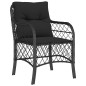 vidaXL Set de muebles jardín 5 pzas con cojines ratán sintético negro vidaXL Set de muebles jardín 5 pzas con cojines ratán sintético negro