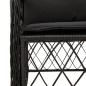 vidaXL Set de muebles jardín 5 pzas con cojines ratán sintético negro vidaXL Set de muebles jardín 5 pzas con cojines ratán sintético negro