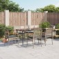 vidaXL Set comedor jardín 7 pzas y cojines ratán sintético gris vidaXL Set comedor jardín 7 pzas y cojines ratán sintético gris