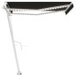 vidaXL Toldo automático con LED y sensor de viento antracita 350x250cm