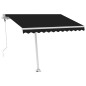 vidaXL Toldo automático con LED y sensor de viento antracita 350x250cm