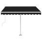 vidaXL Toldo automático con LED y sensor de viento antracita 350x250cm