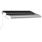 vidaXL Toldo automático con LED y sensor de viento antracita 350x250cm