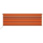 vidaXL Toldo retráctil manual con persiana y LED naranja y marrón 5x3m vidaXL Toldo retráctil manual con persiana y LED naranja y marrón 5x3m