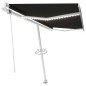 vidaXL Toldo automático con LED y sensor de viento antracita 450x300cm