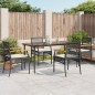 vidaXL Set de muebles jardín 5 pzas con cojines ratán sintético negro vidaXL Set de muebles jardín 5 pzas con cojines ratán sintético negro