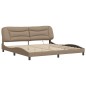 vidaXL Estructura de cama con LED cuero sintético capuchino 200x200 cm vidaXL Estructura de cama con LED cuero sintético capuchino 200x200 cm