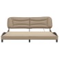 vidaXL Estructura de cama con LED cuero sintético capuchino 200x200 cm vidaXL Estructura de cama con LED cuero sintético capuchino 200x200 cm