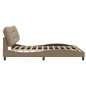 vidaXL Estructura de cama con LED cuero sintético capuchino 200x200 cm vidaXL Estructura de cama con LED cuero sintético capuchino 200x200 cm