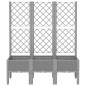 vidaXL Jardinera con enrejado PP gris claro 120x40x142 cm vidaXL Jardinera con enrejado PP gris claro 120x40x142 cm