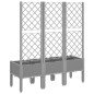 vidaXL Jardinera con enrejado PP gris claro 120x40x142 cm vidaXL Jardinera con enrejado PP gris claro 120x40x142 cm