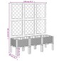 vidaXL Jardinera con enrejado PP gris claro 120x40x142 cm vidaXL Jardinera con enrejado PP gris claro 120x40x142 cm