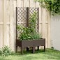 vidaXL Jardinera con enrejado PP marrón 80x40x142 cm vidaXL Jardinera con enrejado PP marrón 80x40x142 cm