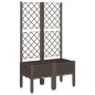 vidaXL Jardinera con enrejado PP marrón 80x40x142 cm vidaXL Jardinera con enrejado PP marrón 80x40x142 cm