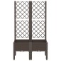 vidaXL Jardinera con enrejado PP marrón 80x40x142 cm vidaXL Jardinera con enrejado PP marrón 80x40x142 cm