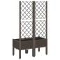 vidaXL Jardinera con enrejado PP marrón 80x40x142 cm vidaXL Jardinera con enrejado PP marrón 80x40x142 cm