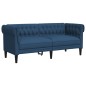 vidaXL Sofá Chesterfield de 2 plazas tela azul vidaXL Sofá Chesterfield de 2 plazas tela azul