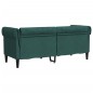 vidaXL Sofá Chesterfield de 2 plazas tela verde oscuro vidaXL Sofá Chesterfield de 2 plazas tela verde oscuro