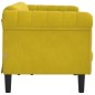 vidaXL Sofá de 3 plazas terciopelo amarillo vidaXL Sofá de 3 plazas terciopelo amarillo