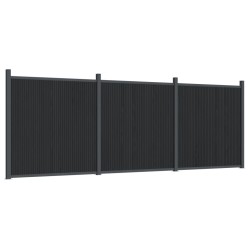 vidaXL Panel de valla WPC gris 526x186 cm