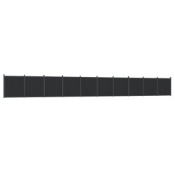 vidaXL Panel de valla WPC gris 1737x186 cm