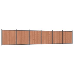 vidaXL Panel de valla WPC marrón 1045x186 cm