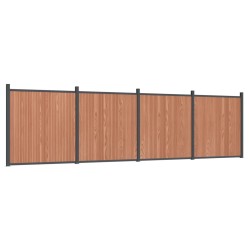 vidaXL Panel de valla WPC marrón 699x186 cm