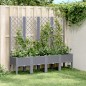 vidaXL Jardinera con enrejado PP gris 160x40x142 cm vidaXL Jardinera con enrejado PP gris 160x40x142 cm