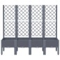 vidaXL Jardinera con enrejado PP gris 160x40x142 cm vidaXL Jardinera con enrejado PP gris 160x40x142 cm
