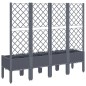 vidaXL Jardinera con enrejado PP gris 160x40x142 cm vidaXL Jardinera con enrejado PP gris 160x40x142 cm