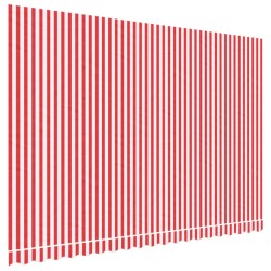 vidaXL Tela de repuesto de toldo rayas rojas y blancas 4,5x3 m