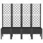 vidaXL Jardinera con enrejado PP negro 160x40x142 cm vidaXL Jardinera con enrejado PP negro 160x40x142 cm