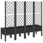 vidaXL Jardinera con enrejado PP negro 160x40x142 cm vidaXL Jardinera con enrejado PP negro 160x40x142 cm
