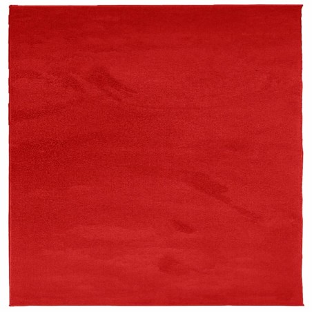 vidaXL Alfombra de pelo corto OVIEDO rojo 160x160 cm